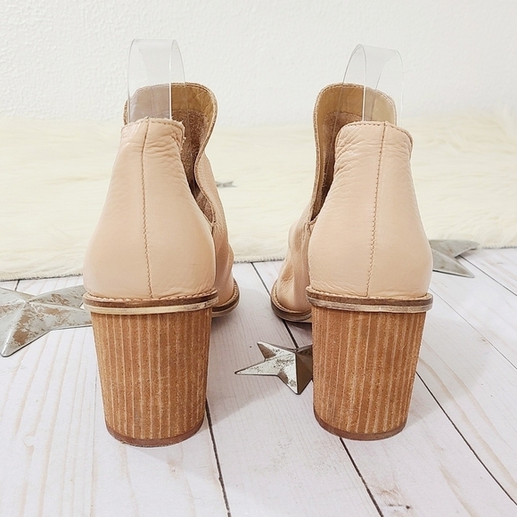 Chinese Laundry CARLITA peep toe bootie Natural tan blush pink size 8.5 - Picture 4 of 7
